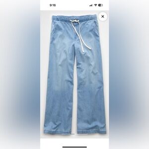 American Eagle Outfitters Light Blue Wide Leg Jeans